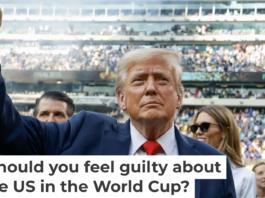 President Donald Trump appears at a FIFA Club World Cup 2025 match at New Jersey’s MetLife Stadium on July 13, 2025, with FIFA president Gianni Infantino standing to the right. Eva Marie Uzcategui/FIFA via Getty Images